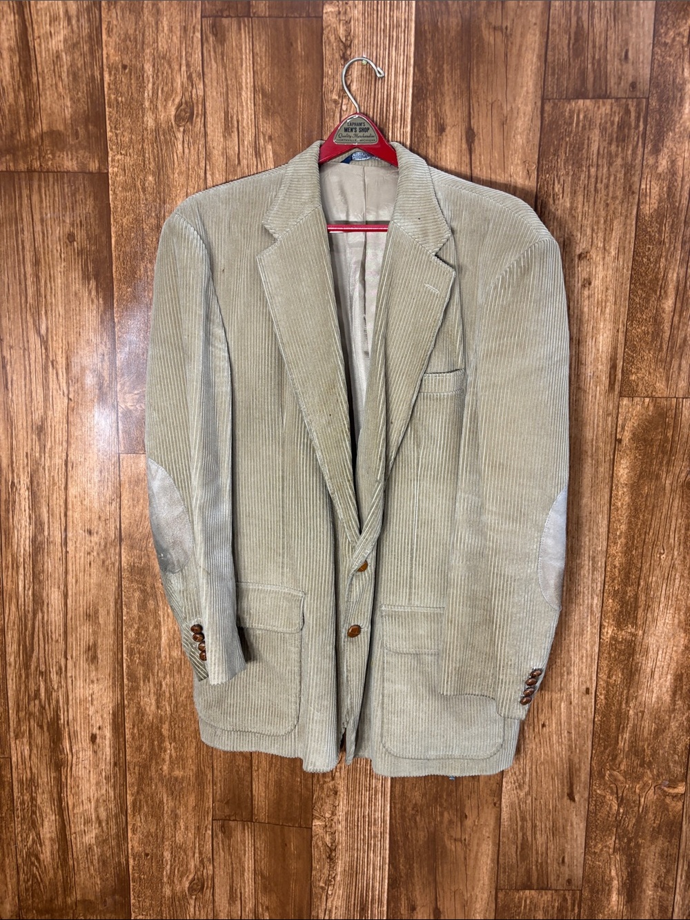 Lands' End Light Taupe Corduroy Sport Coat